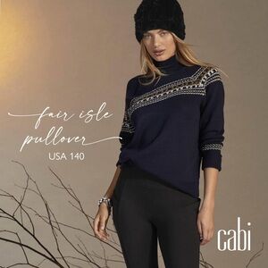 NWOT Cabi blue fair isle sweater